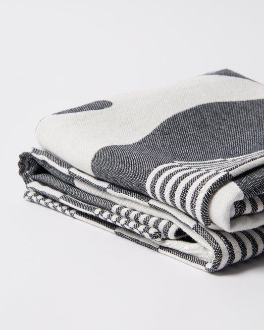 Infinite kitchen bird towel set - Black