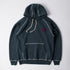 Circled script logo hooded sweatshirt - Dark Blue