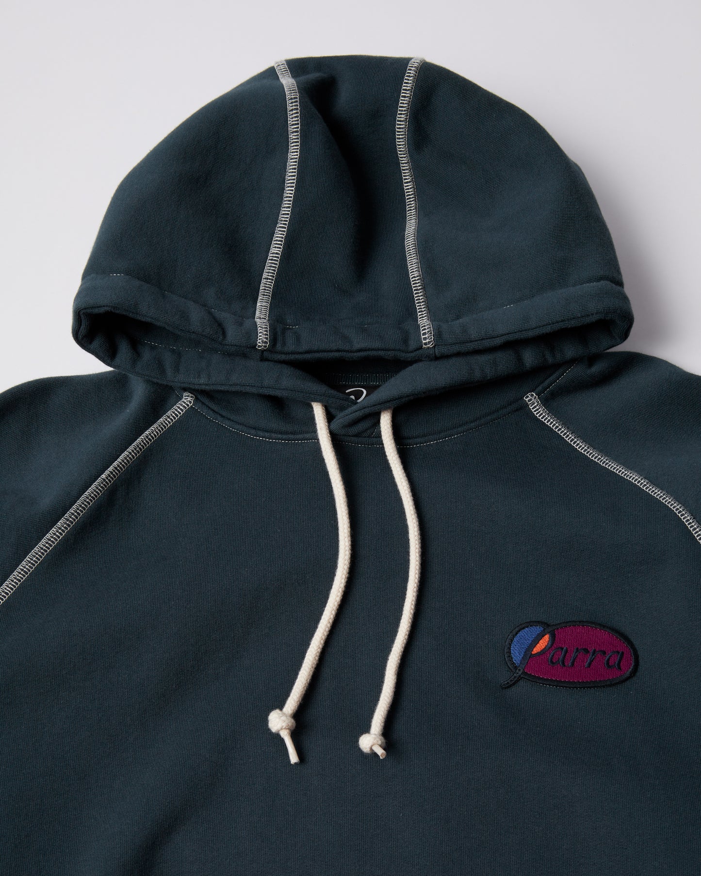 Circled script logo hooded sweatshirt - Dark Blue