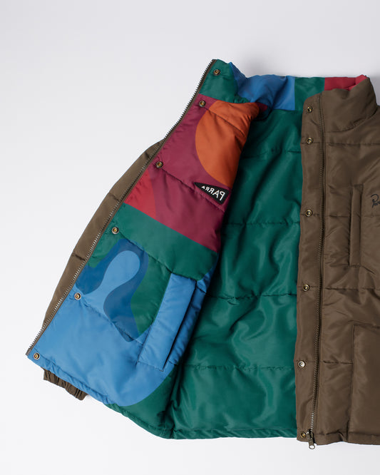 Protect the sun reversible puffer jacket - Brown