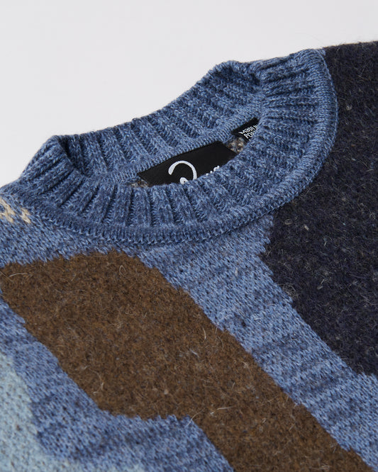 Detached knitting pullover - Blue
