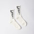 Reversed flag logo crew socks - White