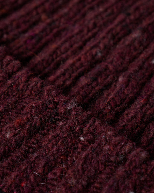 Reversed flag beanie - Dark Burgundy