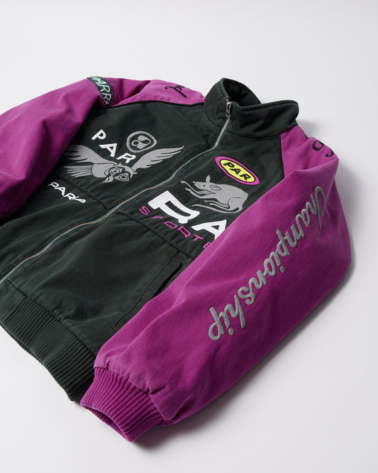 Owl Meets Rat Racing Jacket - Purple / Pink