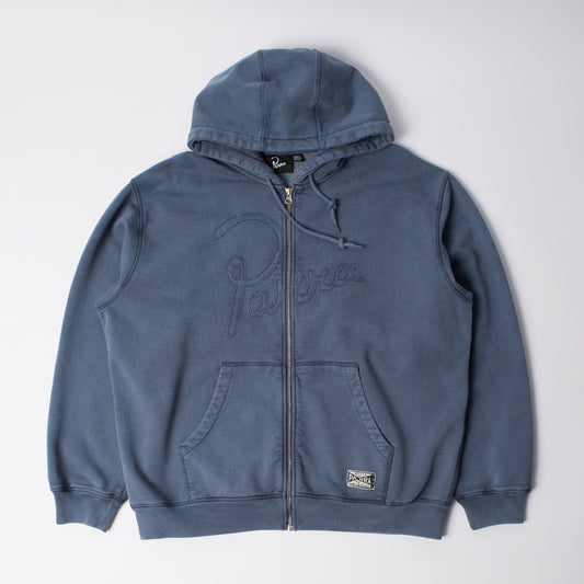 Not Fade Away Zip Hooded Sweatshirt - Washed Dark Grey