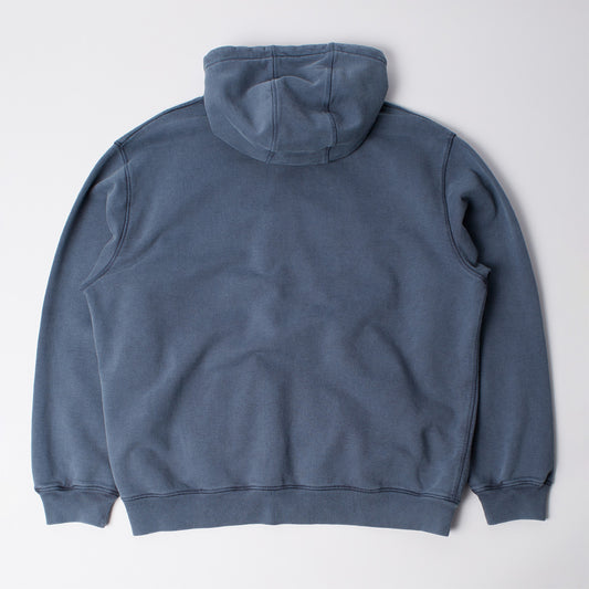 Not Fade Away Zip Hooded Sweatshirt - Washed Dark Grey