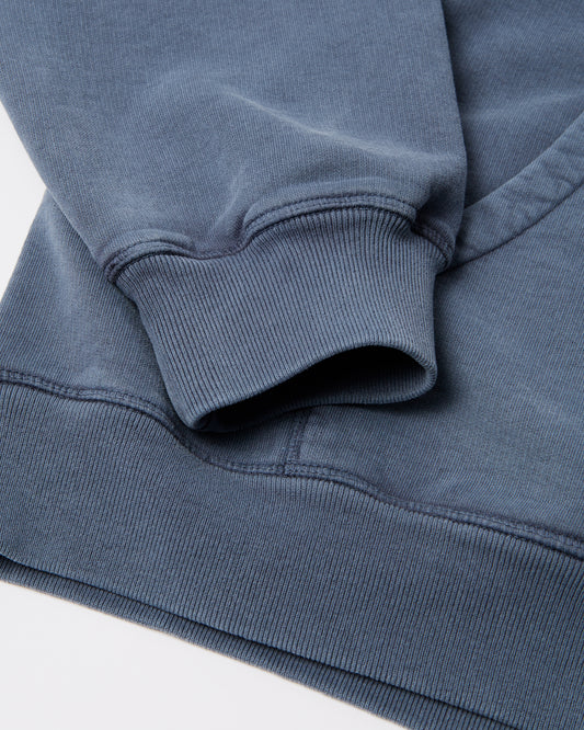 Not Fade Away Zip Hooded Sweatshirt - Washed Dark Grey