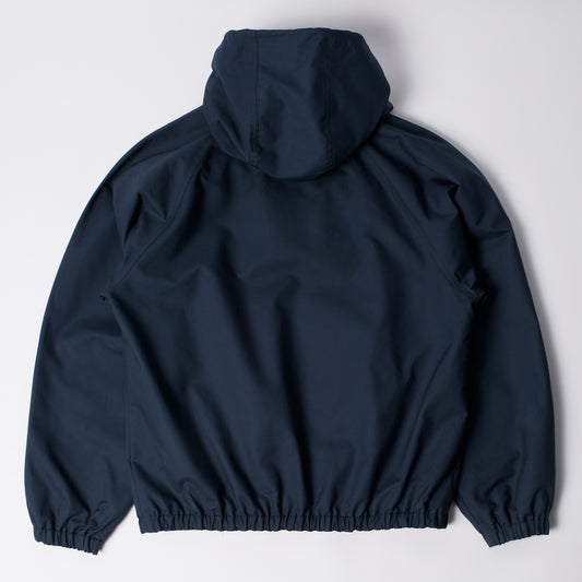 Circular Rain Logo Cotton Shell Jacket - Navy Blue