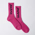 Lowercase Scriptlogo Crew Socks - Hot Pink