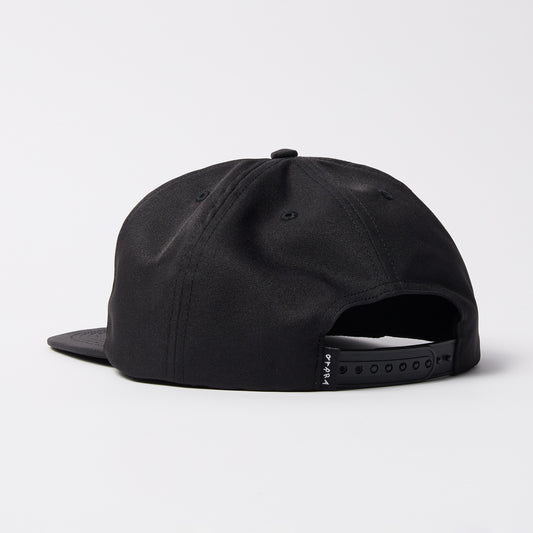 Racing 5 Panel Hat  - Black