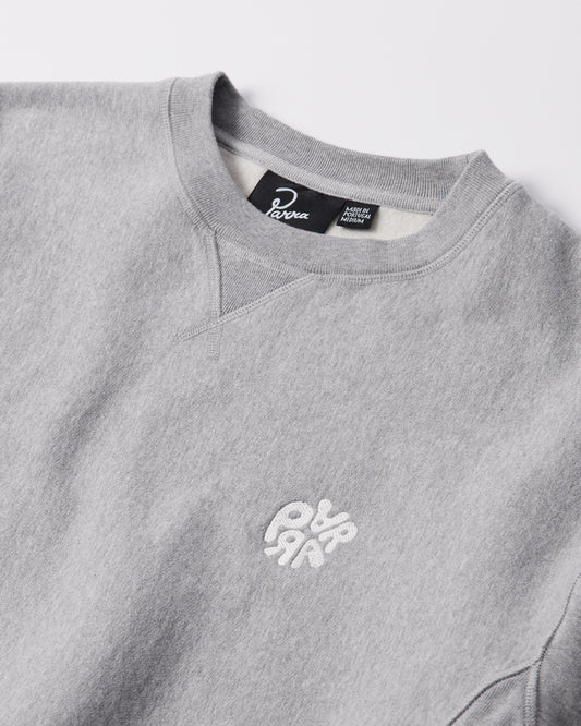 Balloon Logo Cross-Grain Crewneck - Heather Grey