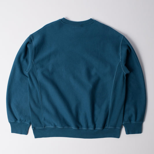 Balloon Logo Cross-Grain Crewneck - Blue