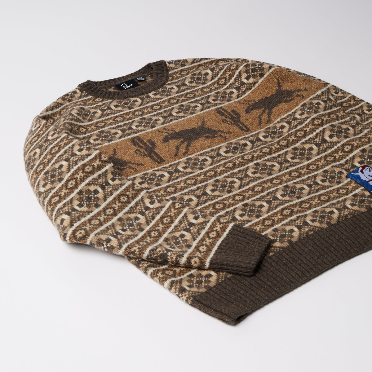Cactus Bull Knitted Pullover - Brown