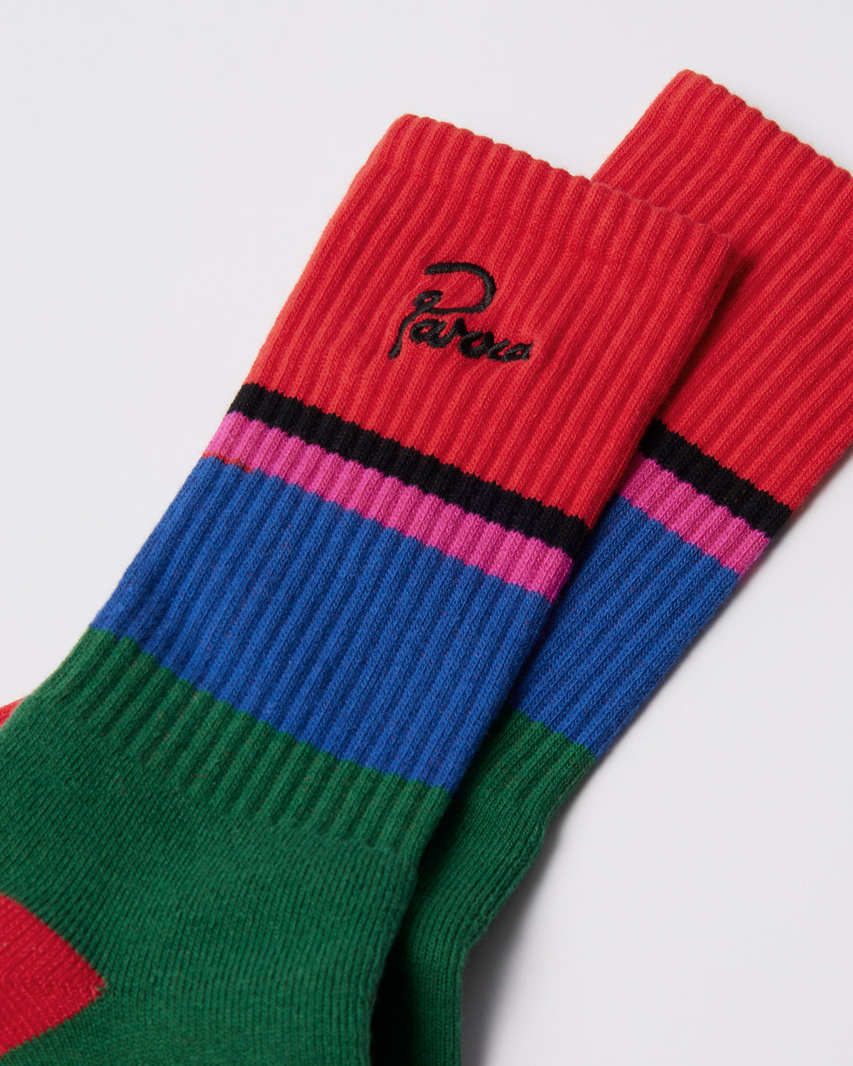 Signature Striped Crew Socks - Red