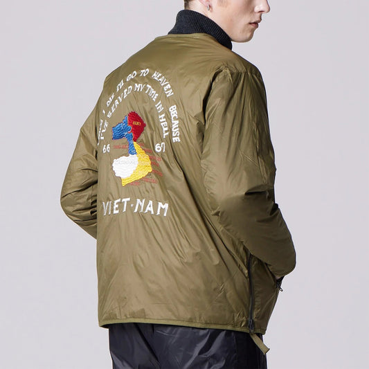 Reversible "Vetjan" Down Jacket - Olive