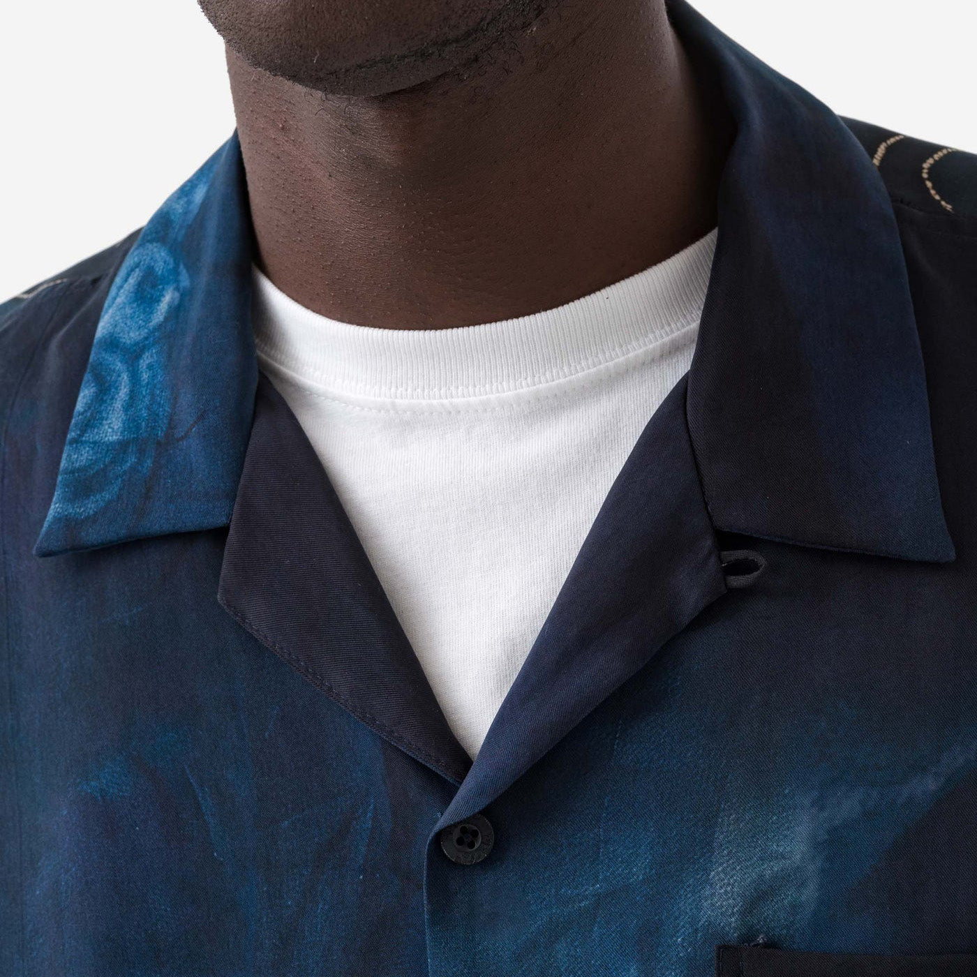 6230 Boro Crane Camp Collar Shirt Indigo