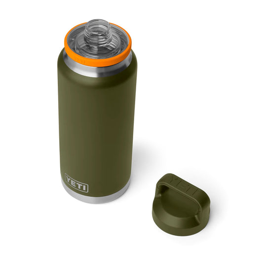 Rambler® 36 oz (1 L) Bottle with Chug Cap - Olive/King Crab Orange
