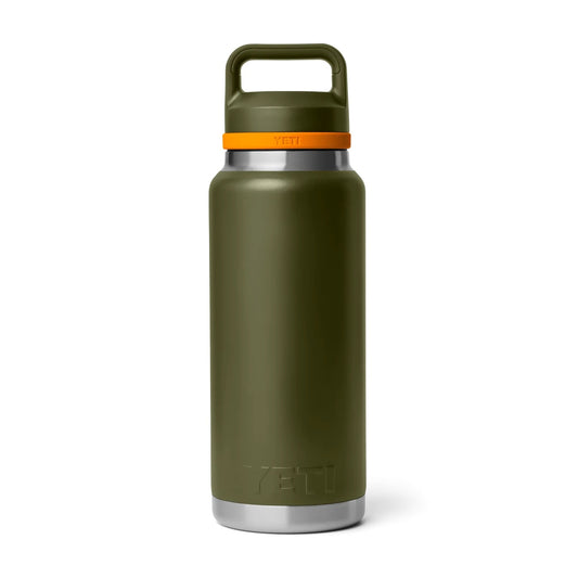Rambler® 36 oz (1 L) Bottle with Chug Cap - Olive/King Crab Orange