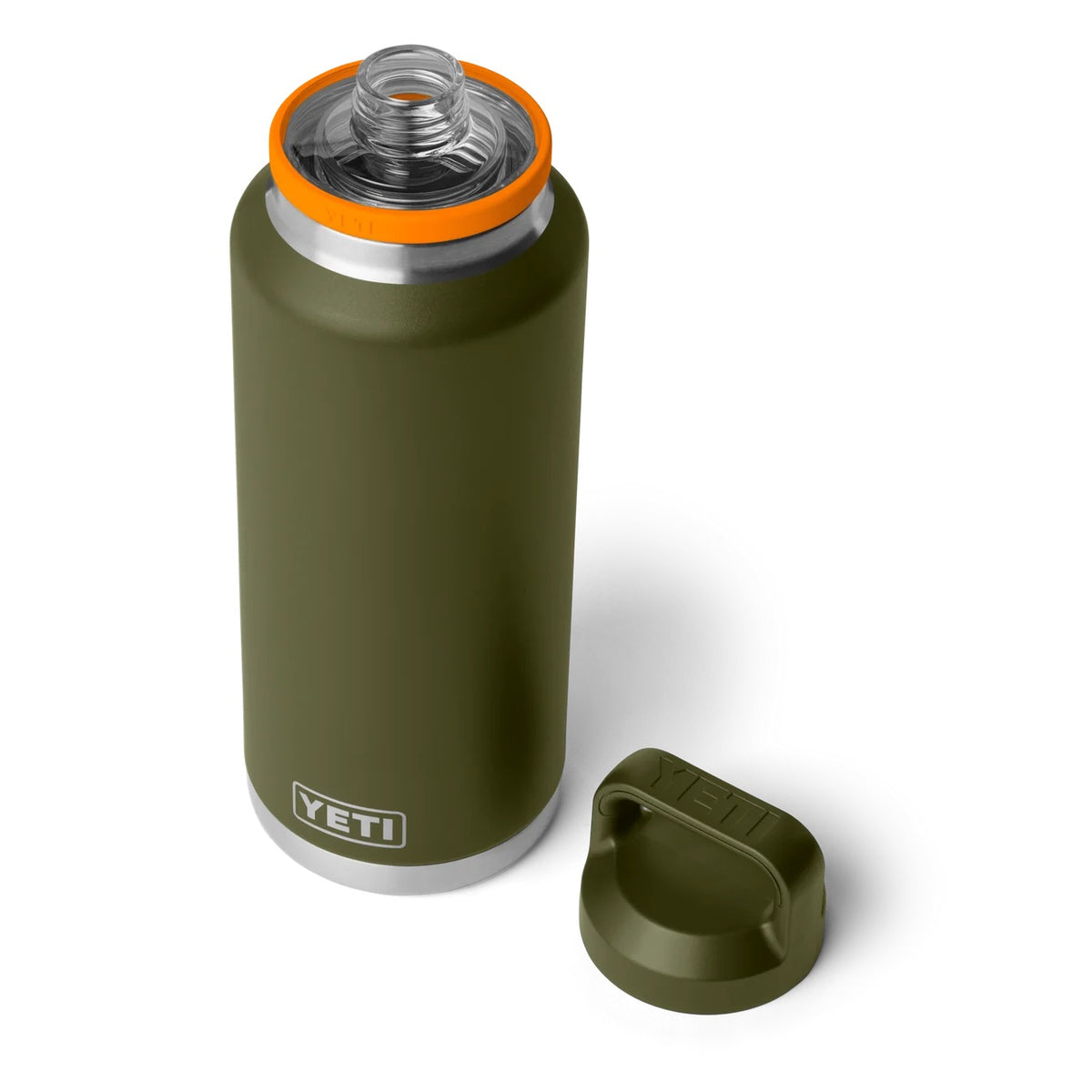 Rambler® 46 oz (1.3 L) Bottle with Chug Cap - Olive/King Crab Orange