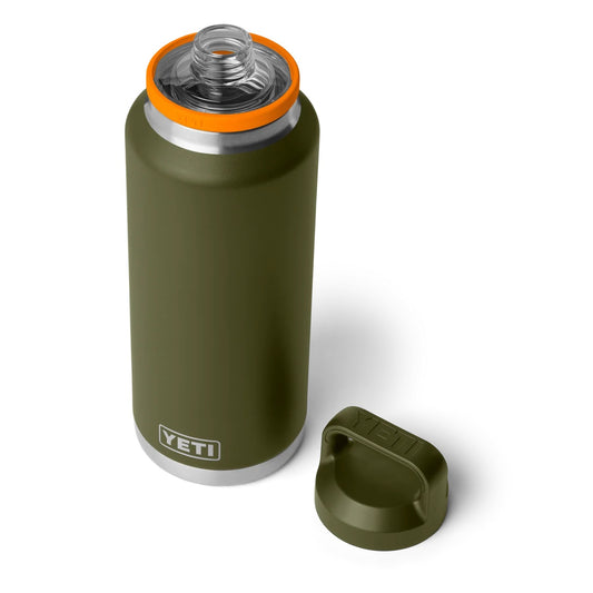 Rambler® 46 oz (1.3 L) Bottle with Chug Cap - Olive/King Crab Orange