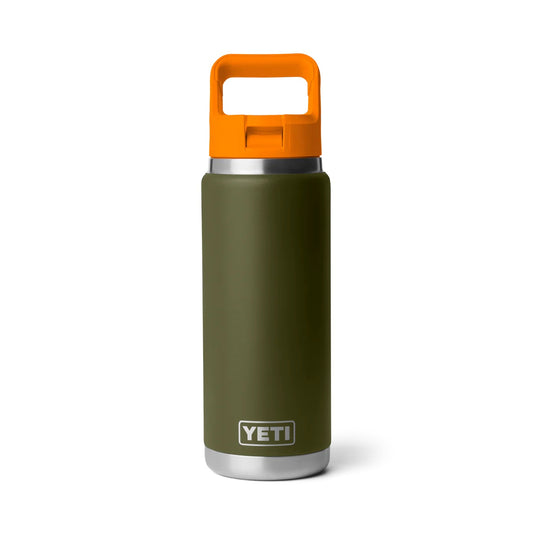 Rambler® 26 oz (769 ml) Bottle with Straw Cap - Olive/King Crab Orange