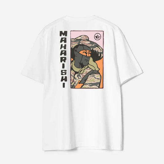 7262 Japanese Menko Card T-Shirt - White