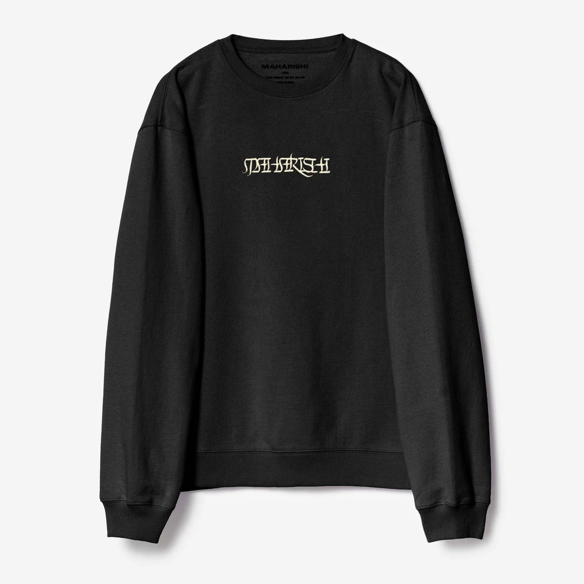 7549 Maha Script Crew Sweat - Black