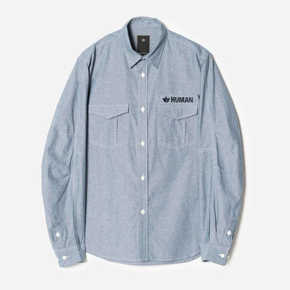 7711 Human Chambray Custom Shirt - Mid Blue