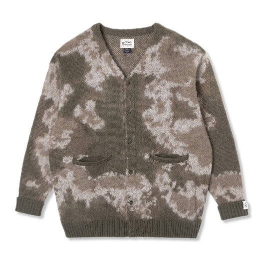 Blurry Jacquard Cardigan - Grey