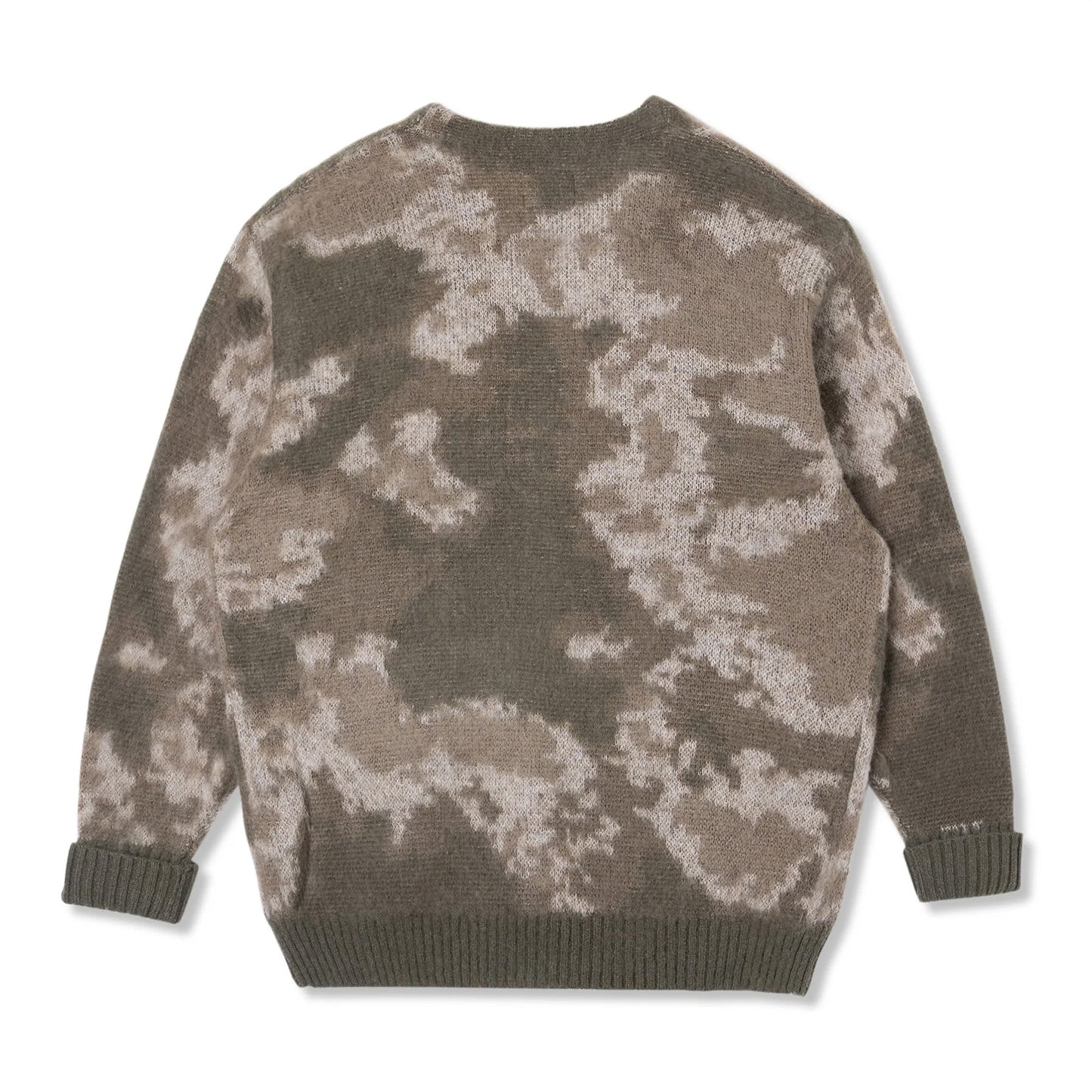 Blurry Jacquard Cardigan - Grey