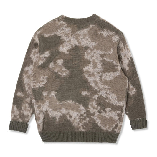 Blurry Jacquard Cardigan - Grey