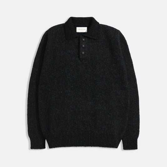 Kier Knitted Polo - Dark Grey