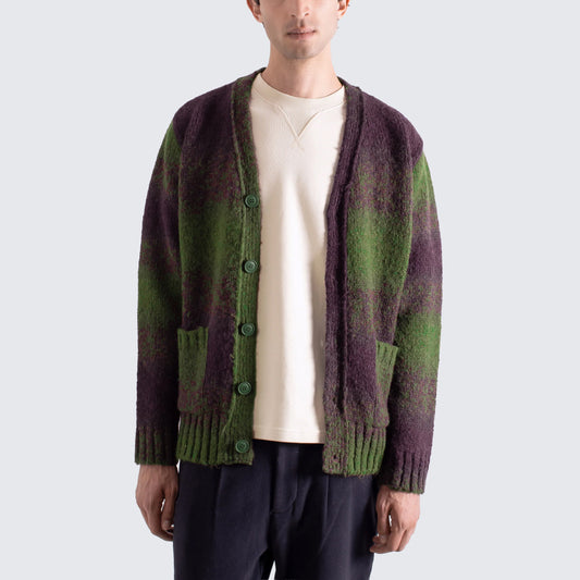 Buckley Cardigan - Purple / Green