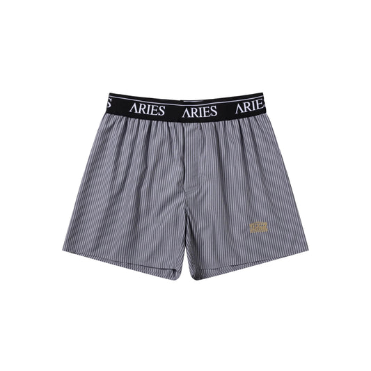 Stripe Poplin Classic Boxer Shorts - Blue