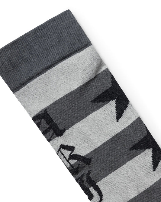 Stripey Knee High Socks - Black