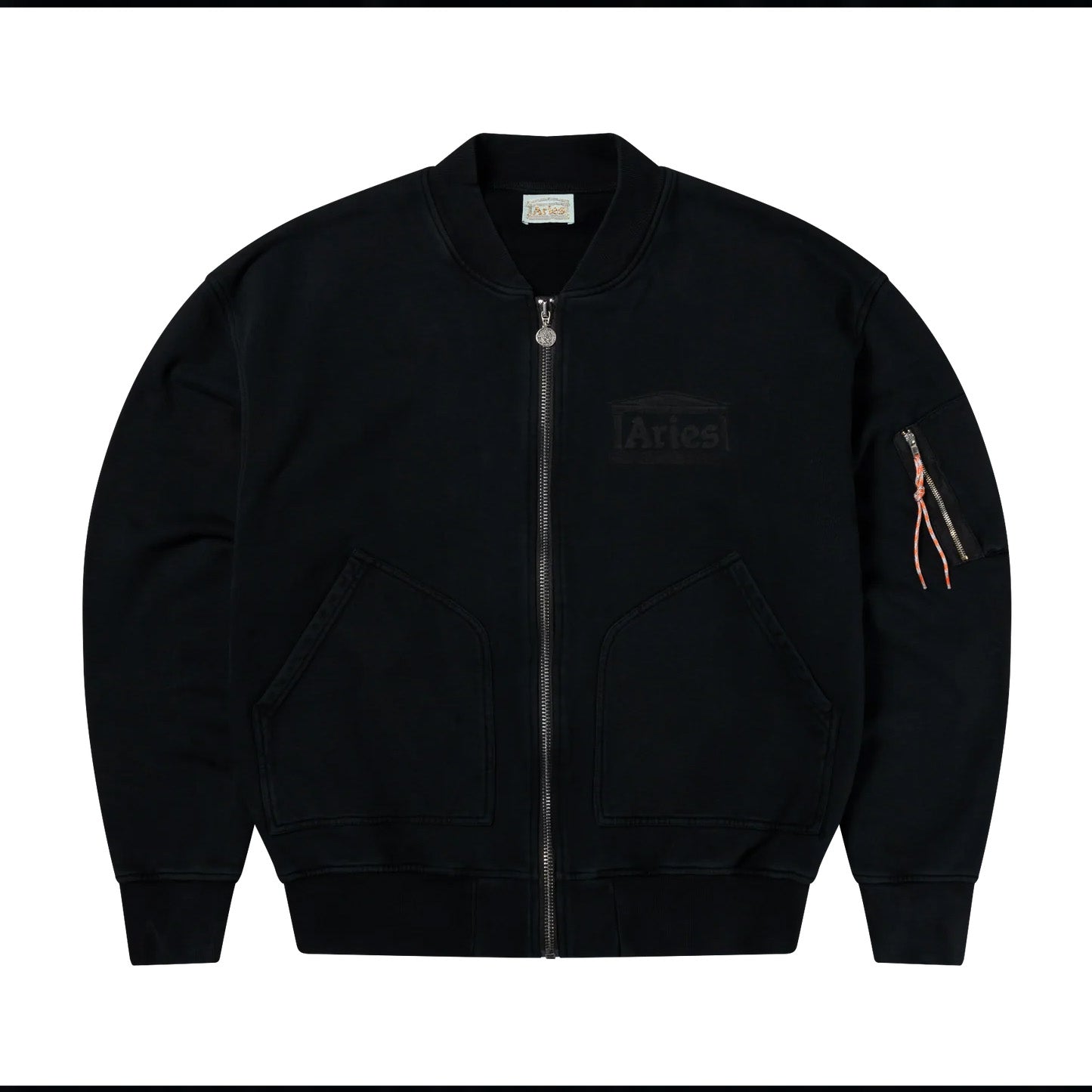 Premium Faded Temple Bomber - Black