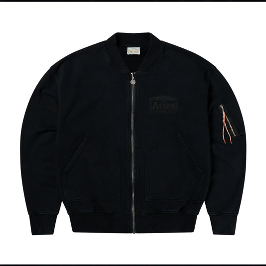 Premium Faded Temple Bomber - Black
