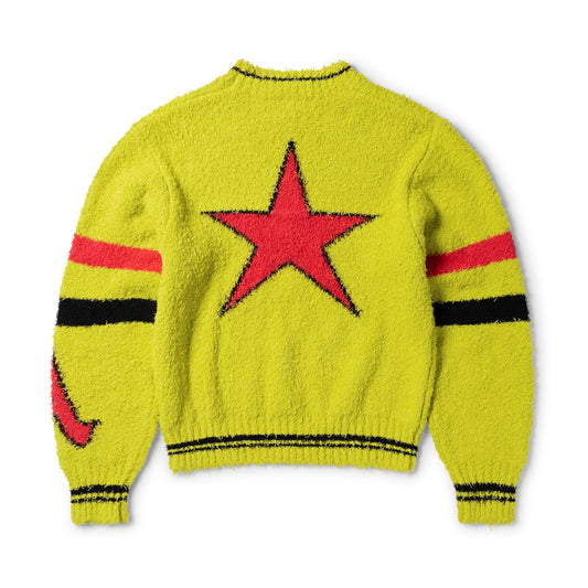 Acid Boucle Knit Crew - Yellow