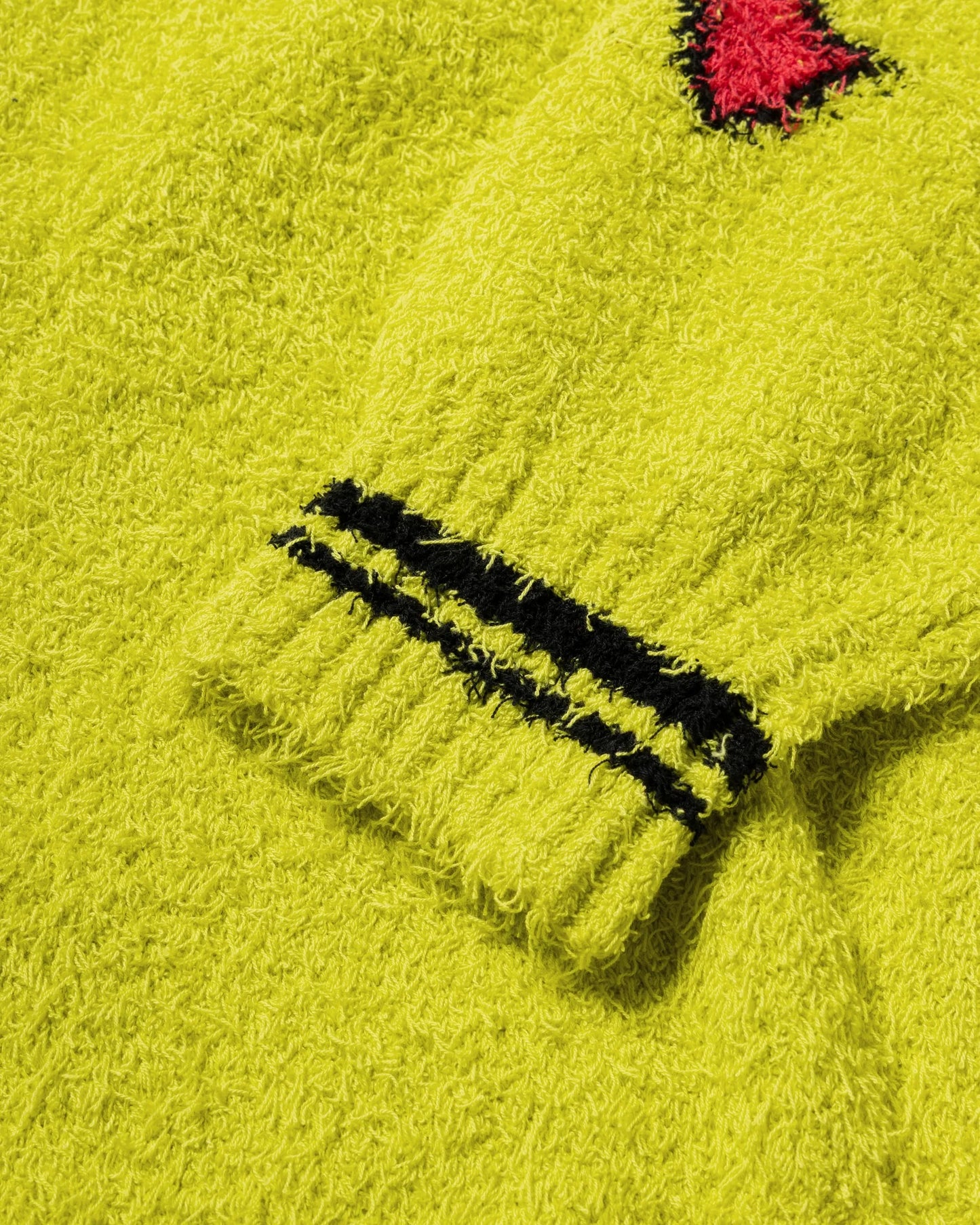 Acid Boucle Knit Crew - Yellow