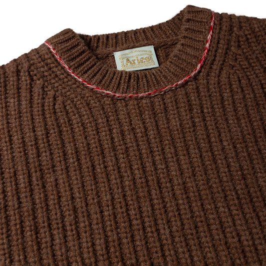 Chunky Knit Classic Jumper - Brown