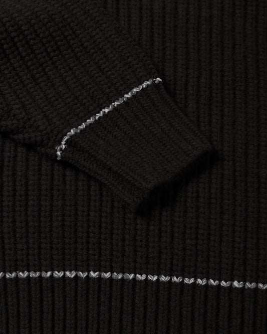 Chunky Knit Classic Jumper - Black