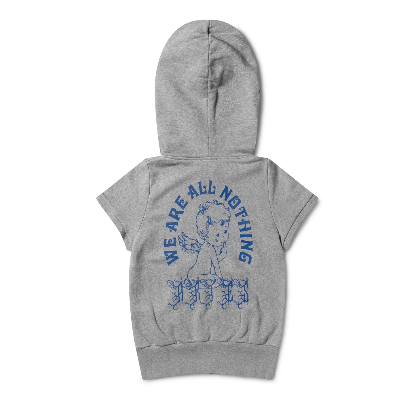 Angel of Nothing SS Hooded Zip Thru - Grey Marl