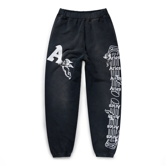 Premium Aged Cherub Column Sweatpant - Black