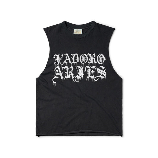 Faded Gothic J'adoro Muscle Vest - Black