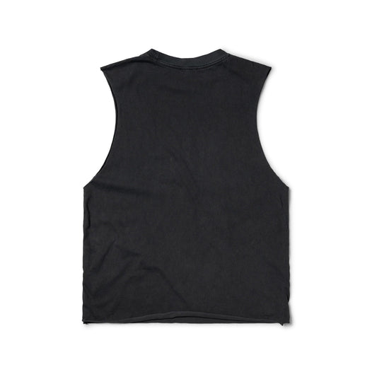 Faded Gothic J'adoro Muscle Vest - Black