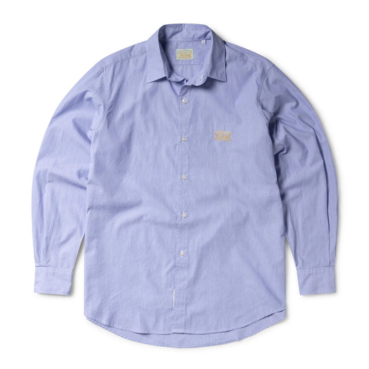Stripe Poplin Classic Shirt - Blue