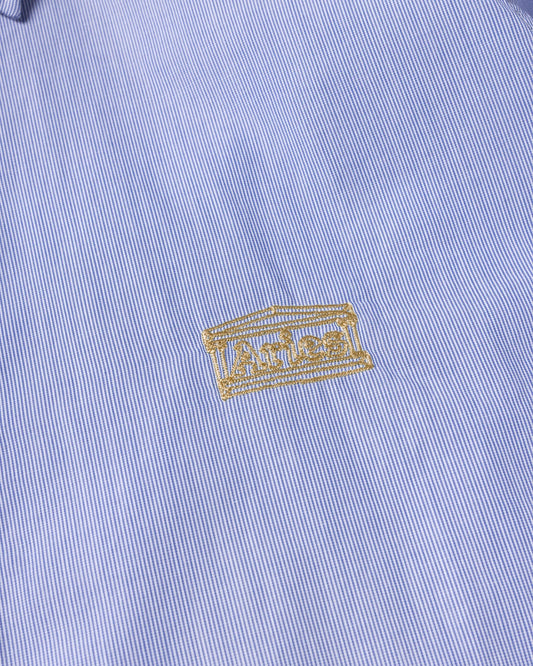 Stripe Poplin Classic Shirt - Blue