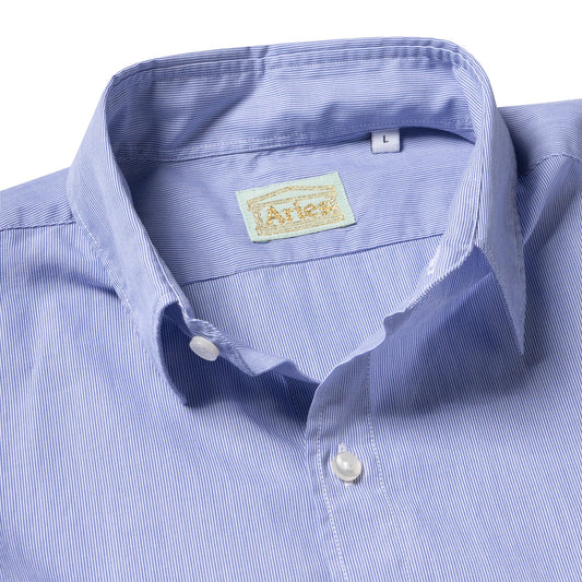Stripe Poplin Classic Shirt - Blue
