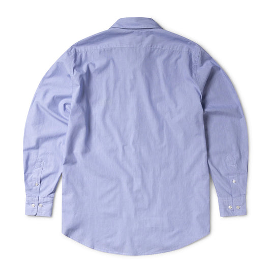 Stripe Poplin Classic Shirt - Blue