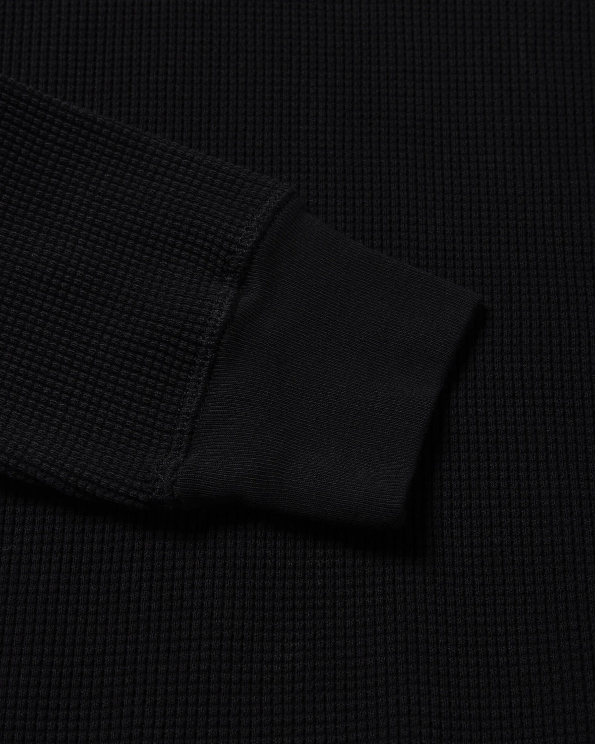 Reversible Barbed Love Temple Waffle LS Tee - Black